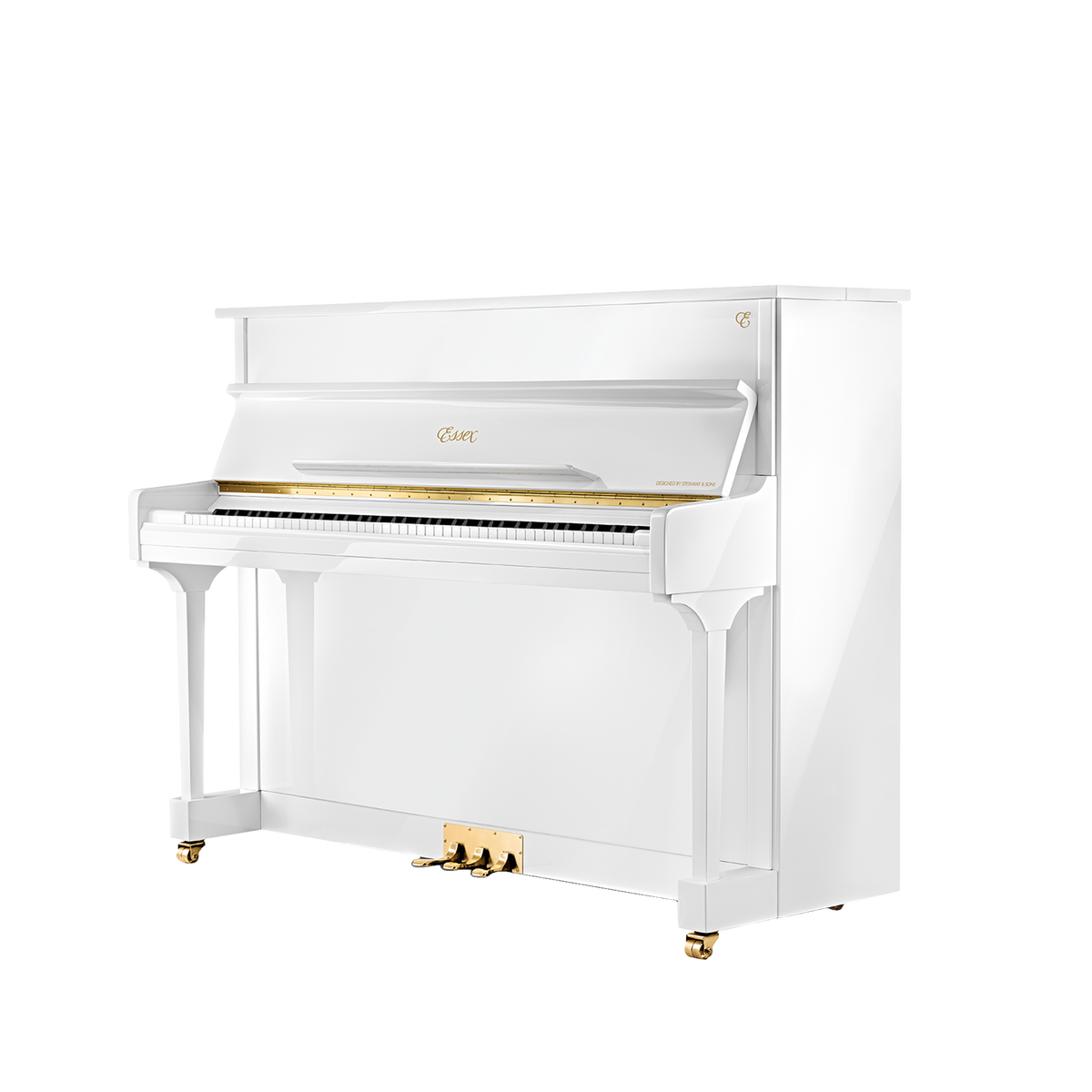 ESSEX UPRIGHT EUP123E WHITE - Classic Studio