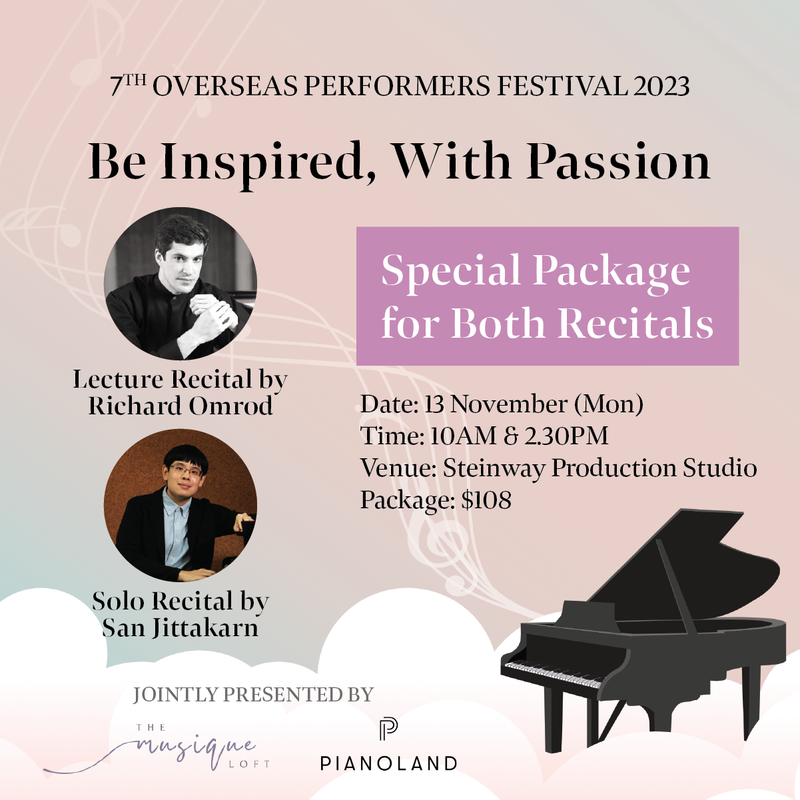 7th Overseas Performers' Festival - Recital Package - 13 Nov 2023, 10AM - 3.30PM
