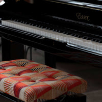 Striking red with gold accent