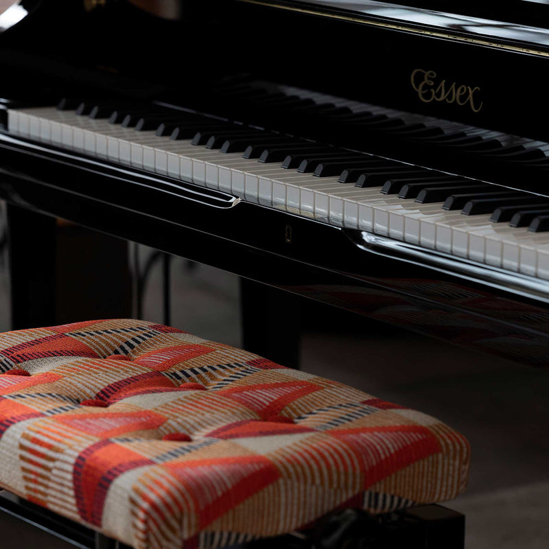 Striking red with gold accent